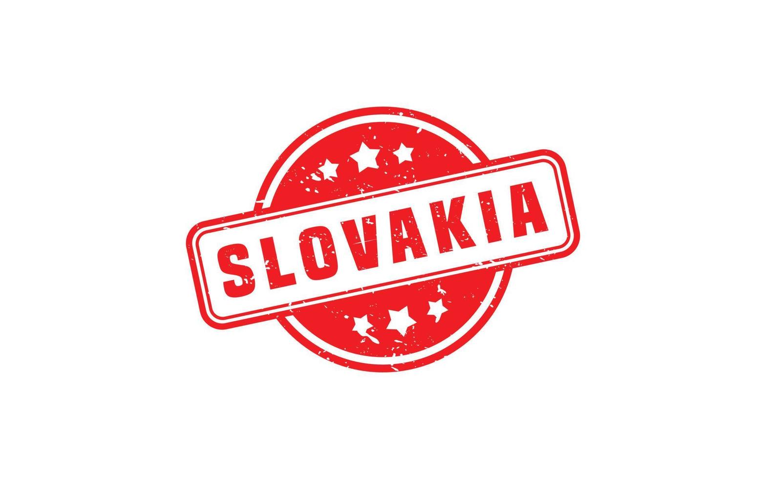 Eslováquia carimbo borracha com grunge estilo em branco fundo vetor