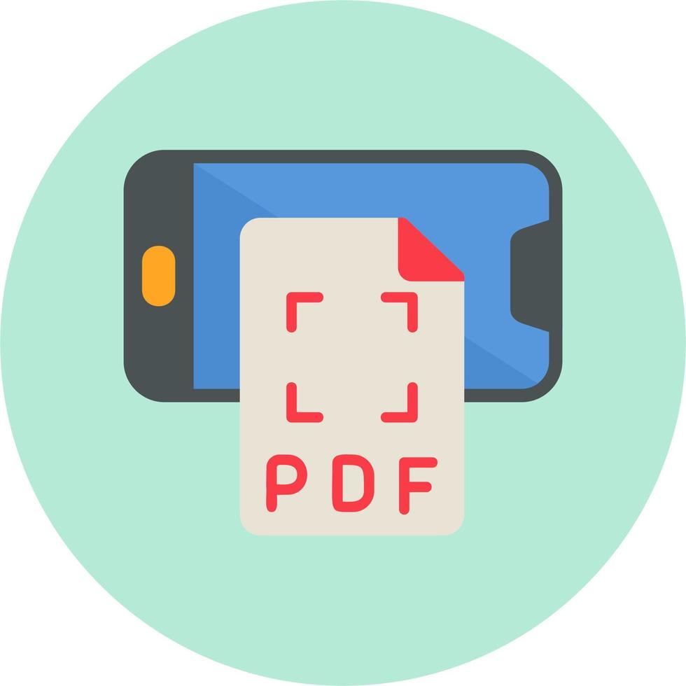 Smartphone pdf vetor ícone