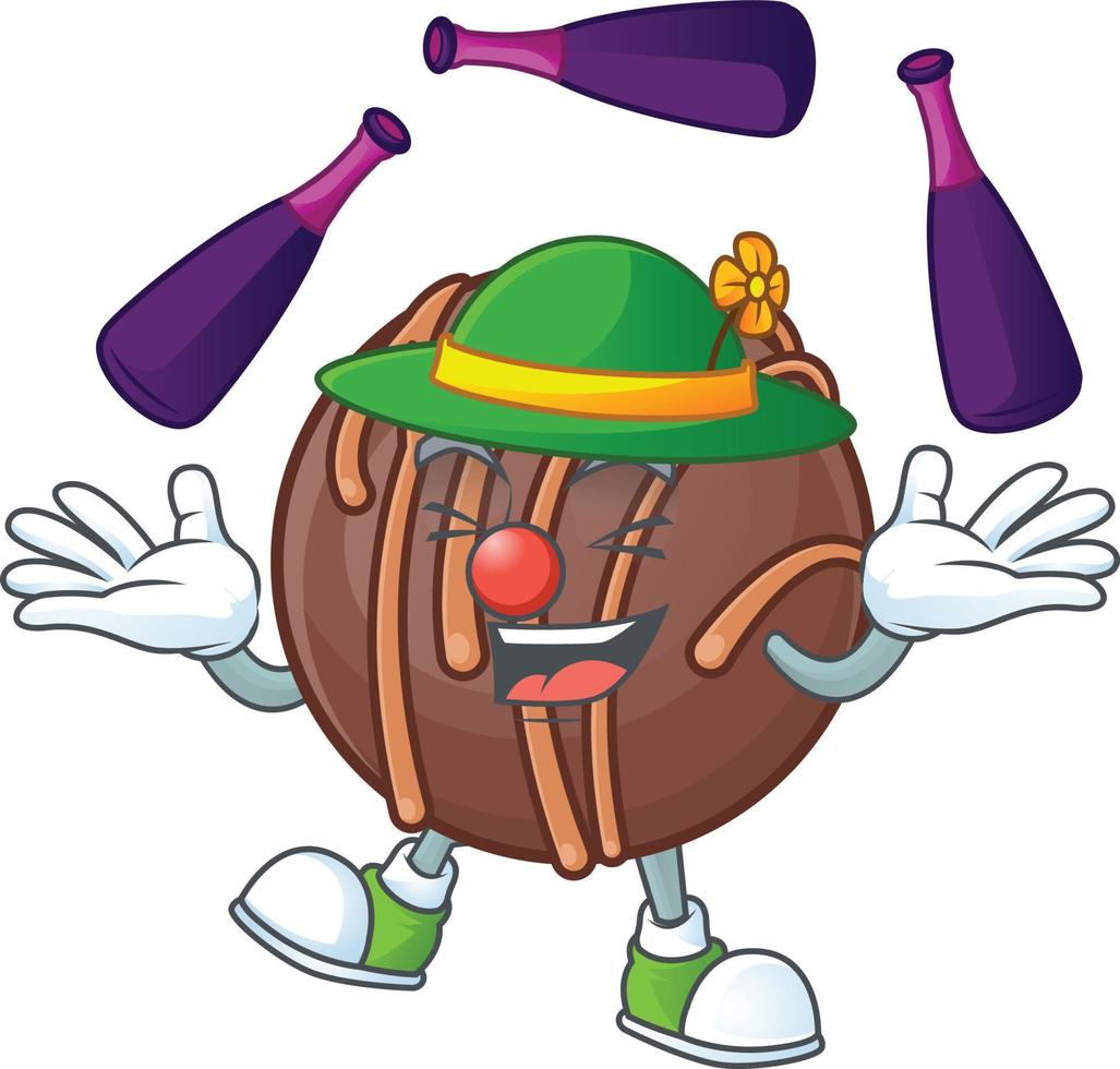 chocolate praliné bola desenho animado personagem estilo vetor