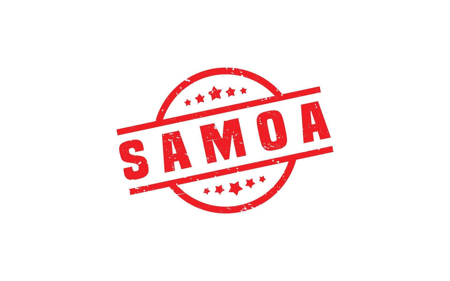 samoa carimbo borracha com grunge estilo em branco fundo vetor