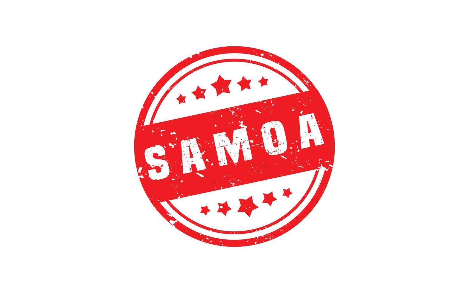 samoa carimbo borracha com grunge estilo em branco fundo vetor