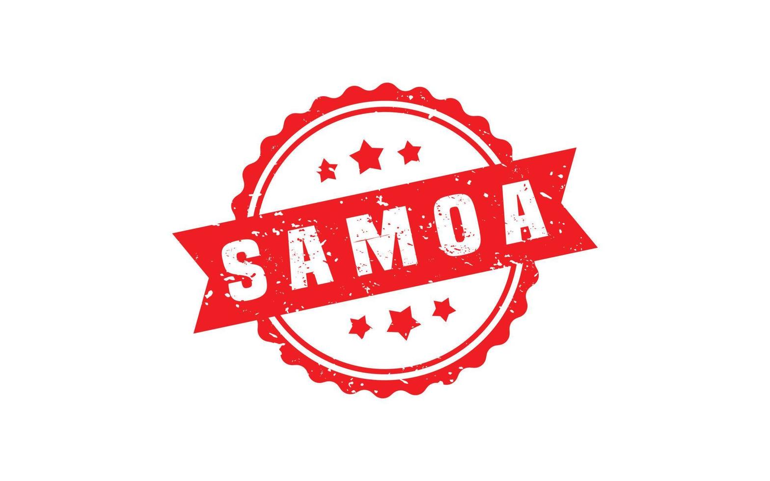 samoa carimbo borracha com grunge estilo em branco fundo vetor