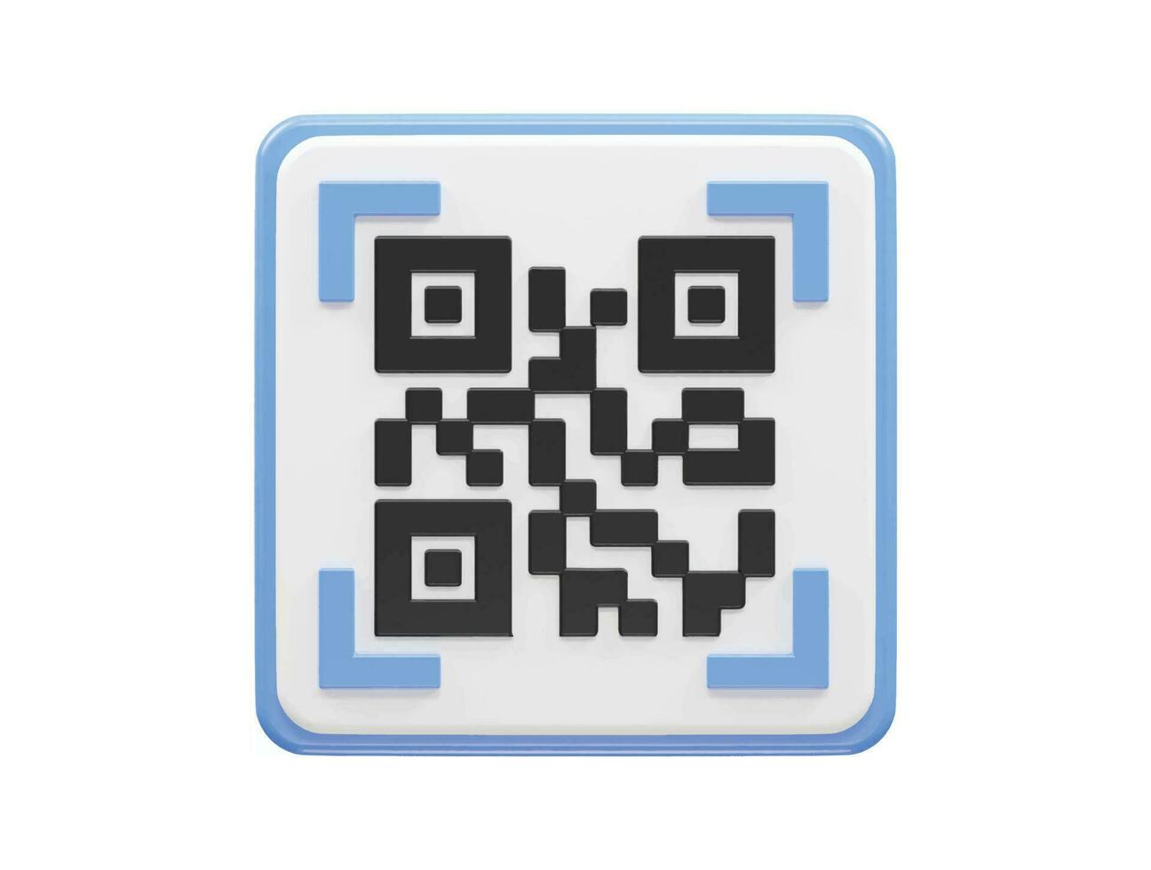 qr código 3d ilustração vetor elemento transparente