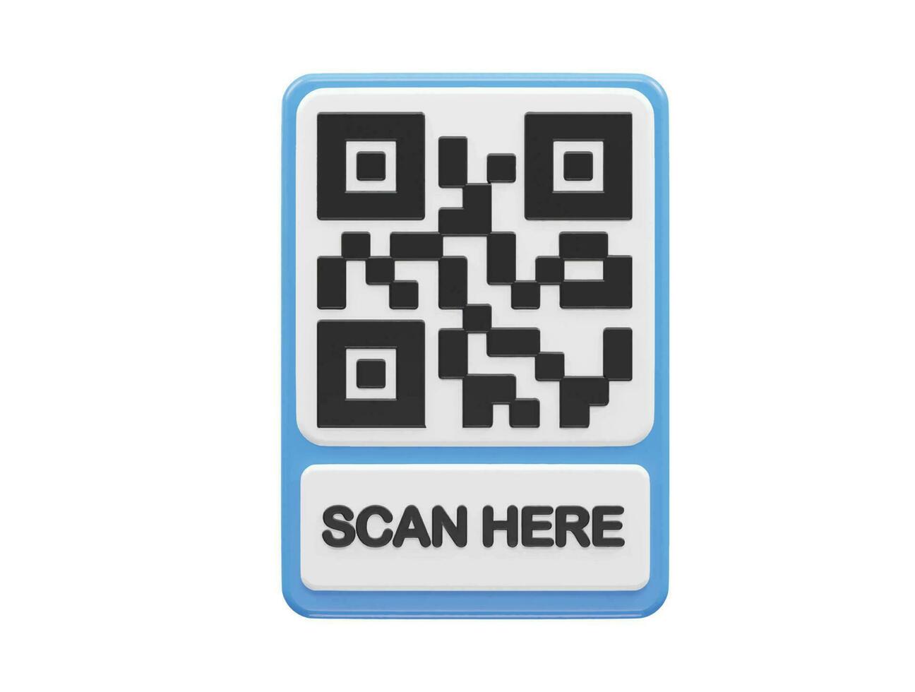 qr código 3d ilustração vetor elemento transparente