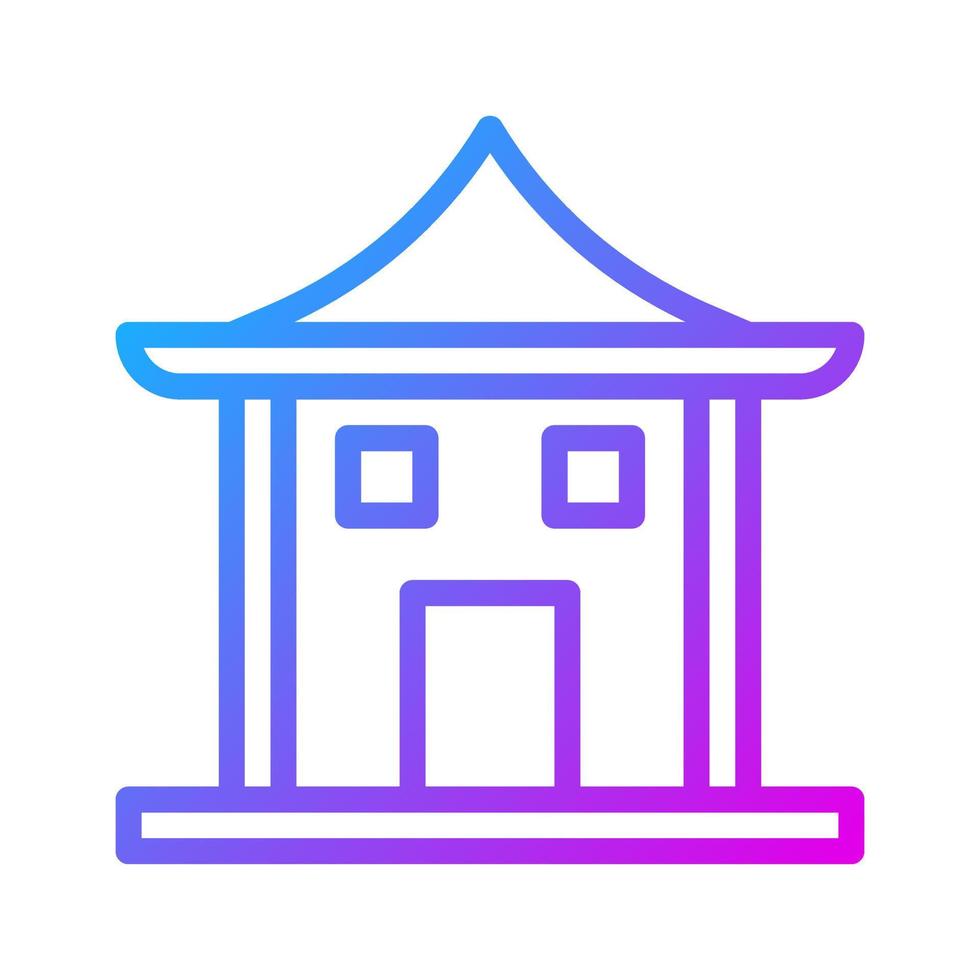 arco ícone gradiente roxa estilo chinês Novo ano ilustração vetor perfeito.