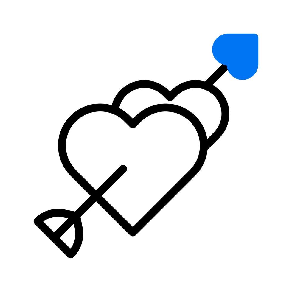 seta ícone duotônico azul estilo namorados ilustração vetor elemento e símbolo perfeito.
