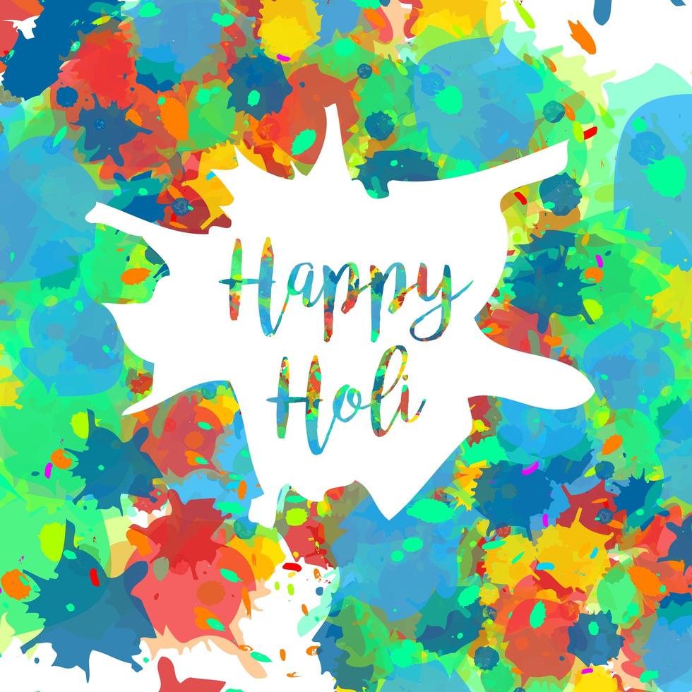 feliz festival de holi vetor