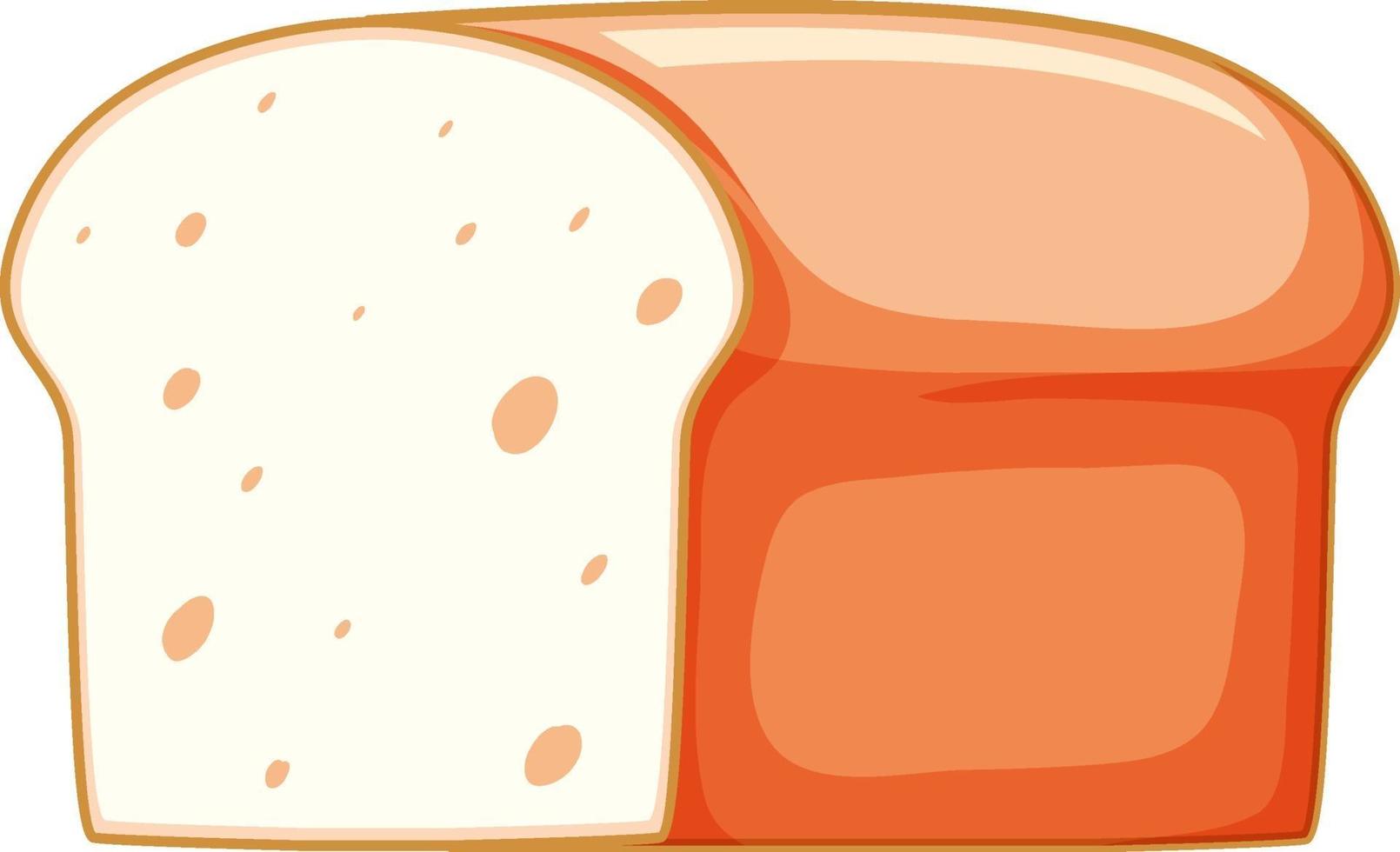 pão simples isolado em fundo branco vetor