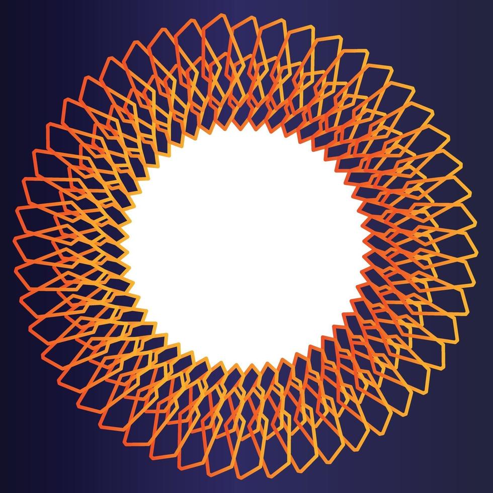 modelo de moldura de foto laranja gradiente em fundo gradiente vetor