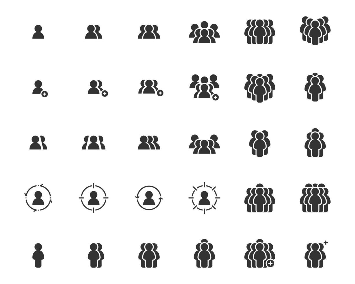 ícones de pessoas, vetor de equipe de grupo de trabalho de pessoa, pessoas de negócios