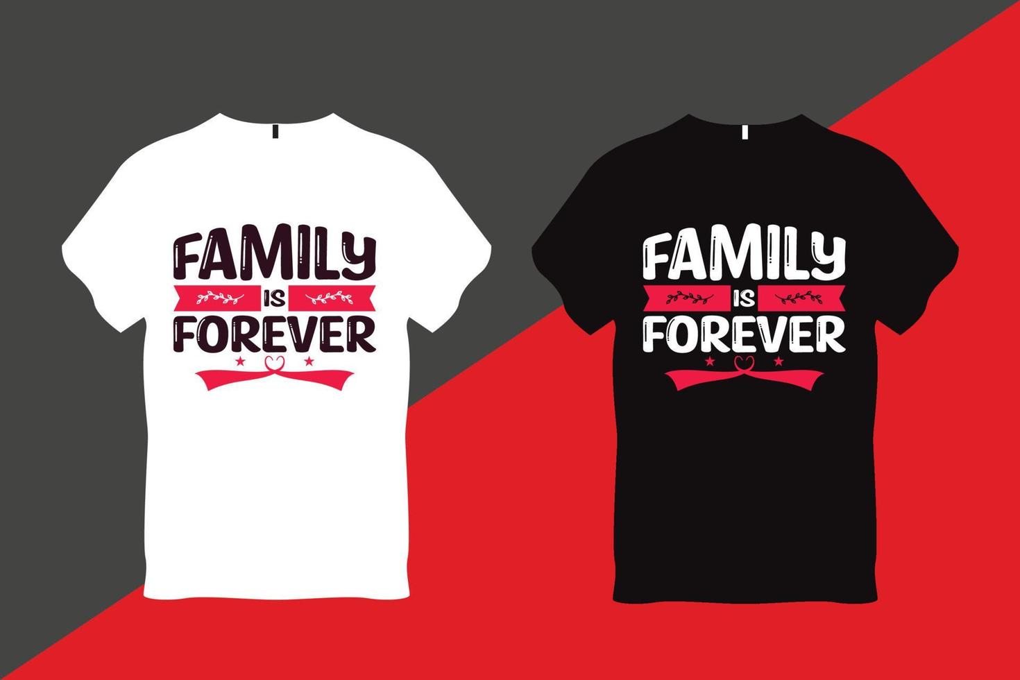 família é para sempre família amor citar tipografia t camisa Projeto vetor