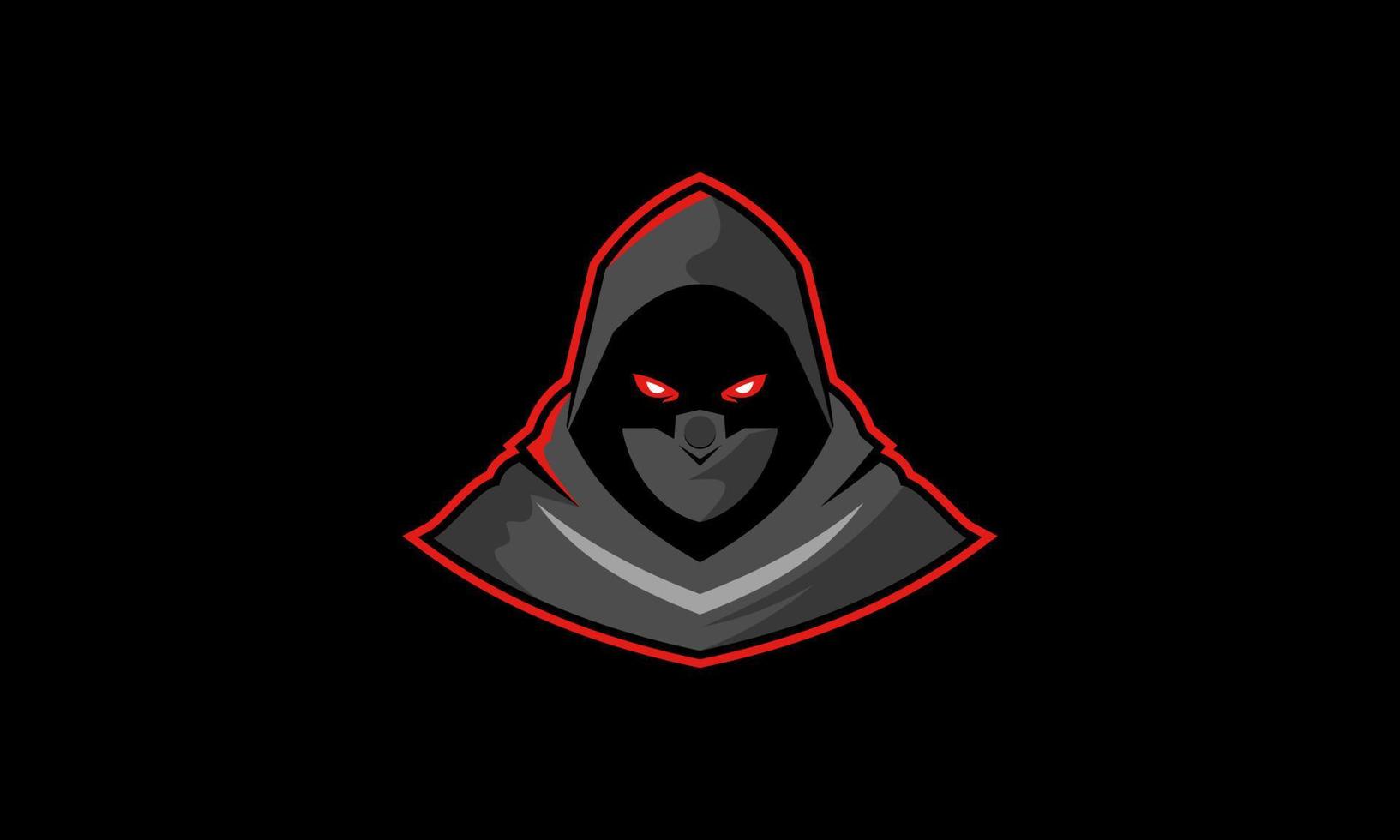 e-sport ninja mascote personagem logotipo vetor