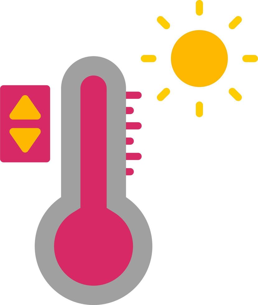 ícone de vetor de controle de temperatura