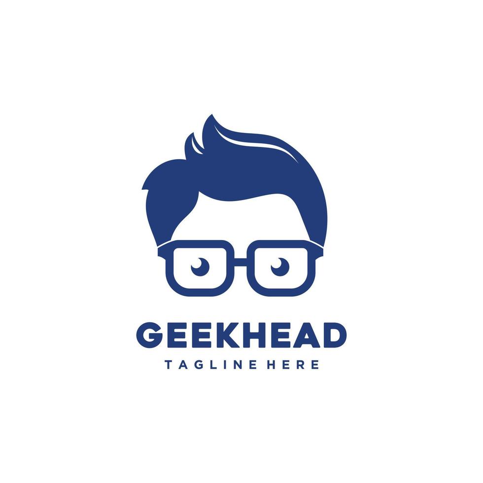 nerd nerd logotipo Projeto ícone isolado em branco fundos vetor