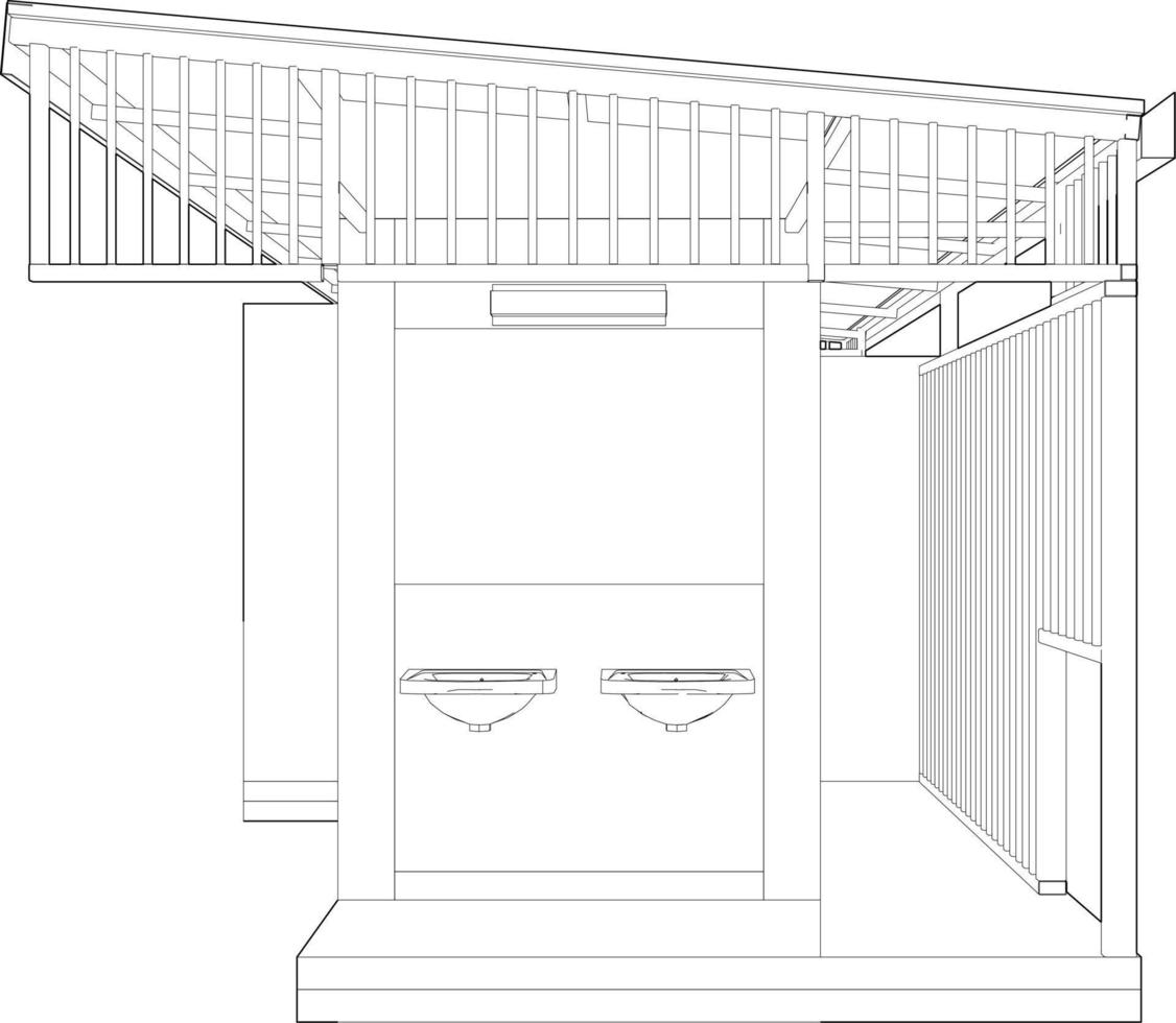 ilustração 3D do projeto de construção vetor