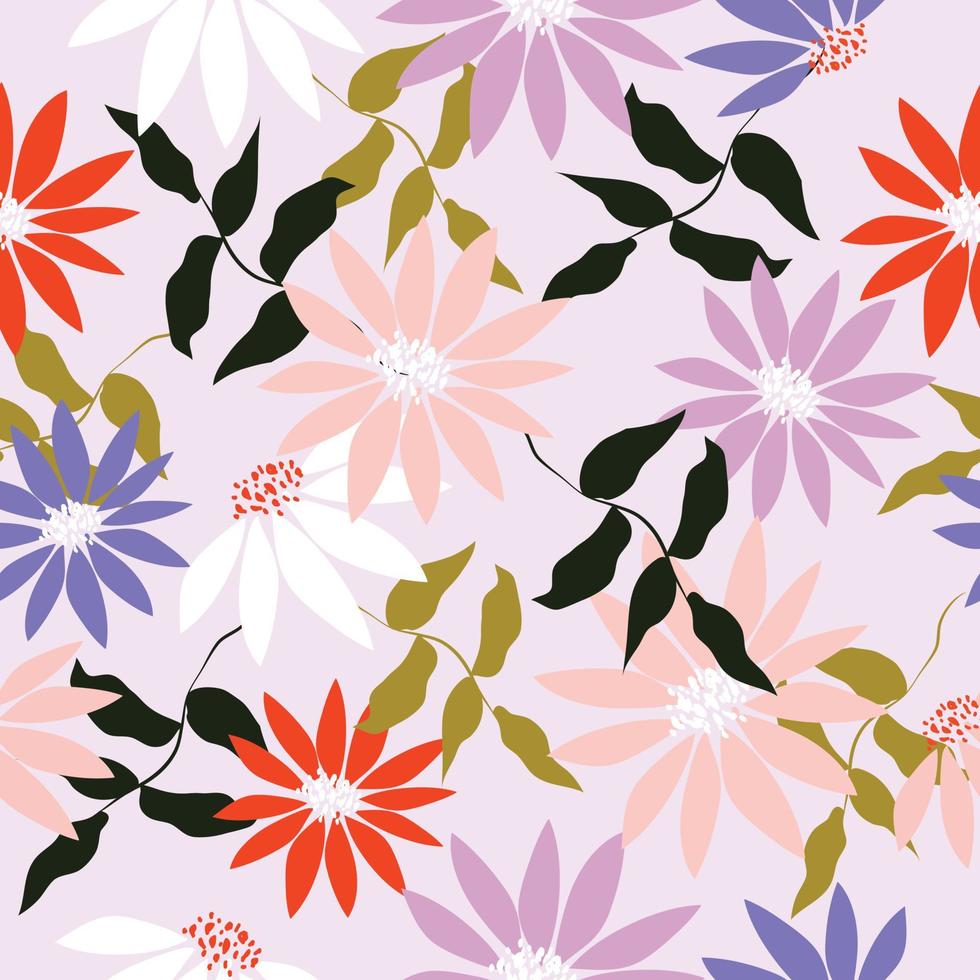 lindo vintage floral padronizar desatado fundo vetor