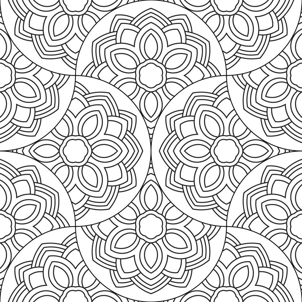 abstrato mandala peixe escala desatado padronizar. ornamental telha, mosaico fundo. floral patchwork infinidade cartão. árabe, indiano, otomano motivos. vetor