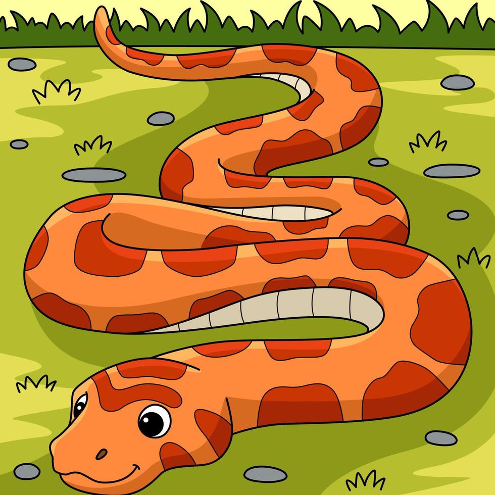 milho serpente animal colori desenho animado ilustração vetor