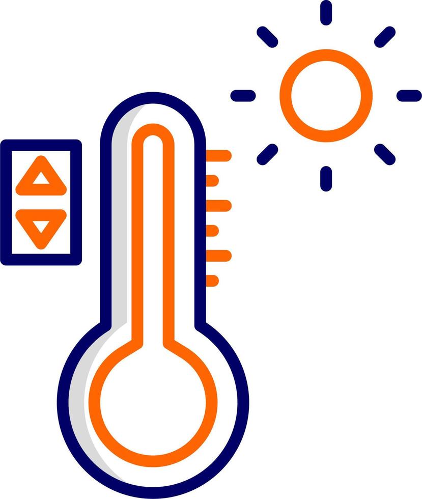 ícone de vetor de controle de temperatura