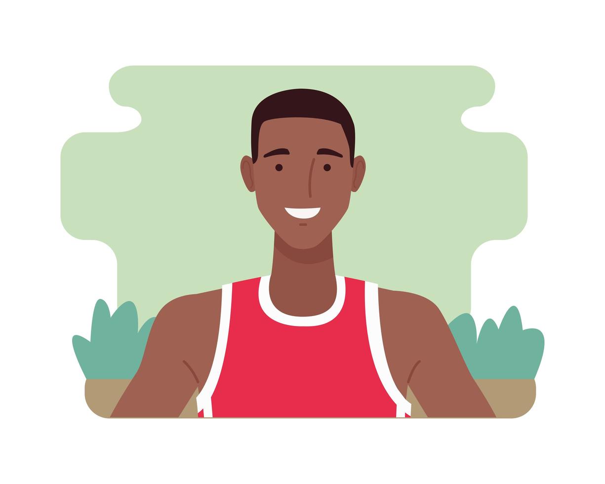 personagem jogador de basquete negro vetor