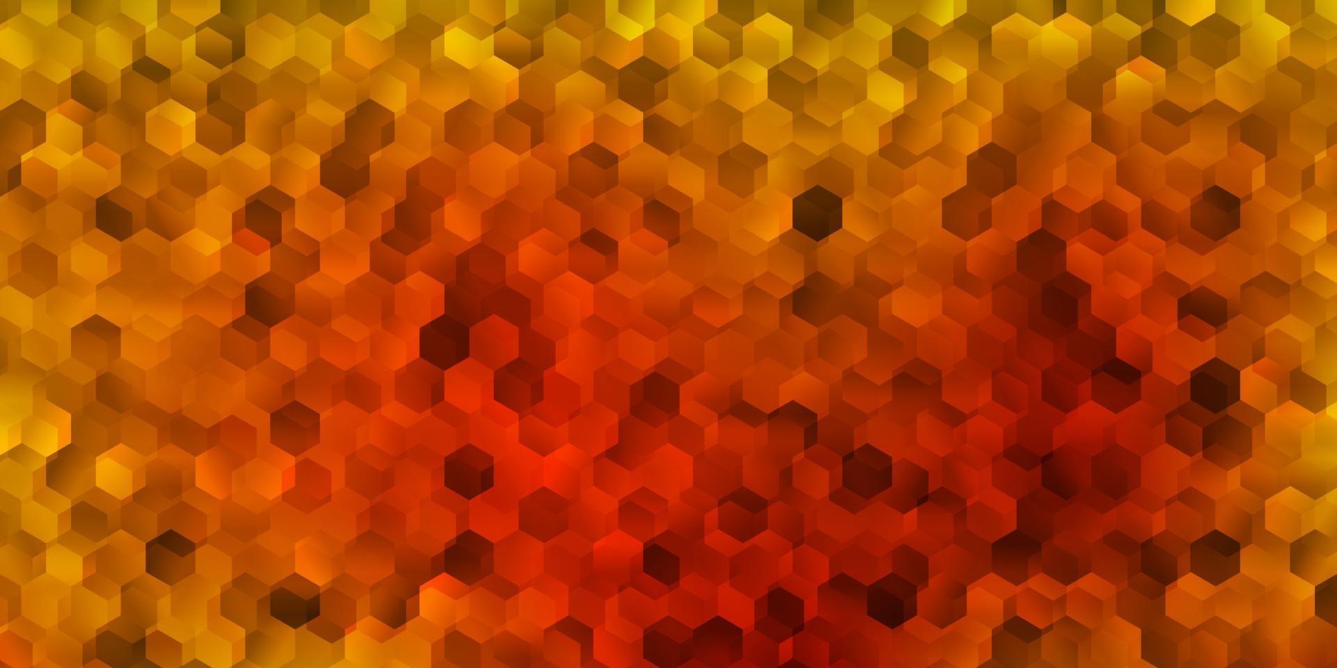 modelo de vetor amarelo escuro em estilo hexagonal.