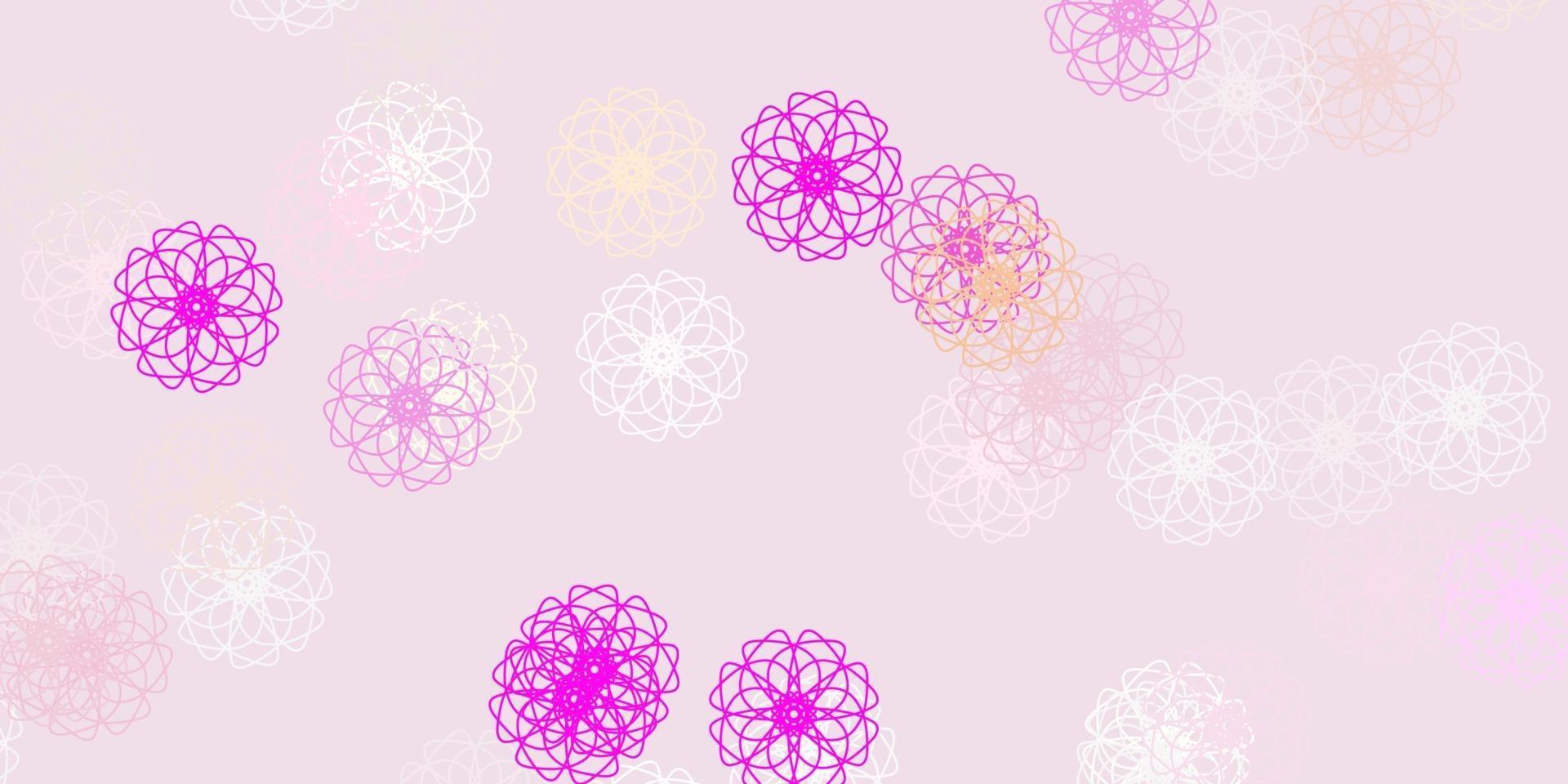 layout natural do vetor rosa claro com flores.