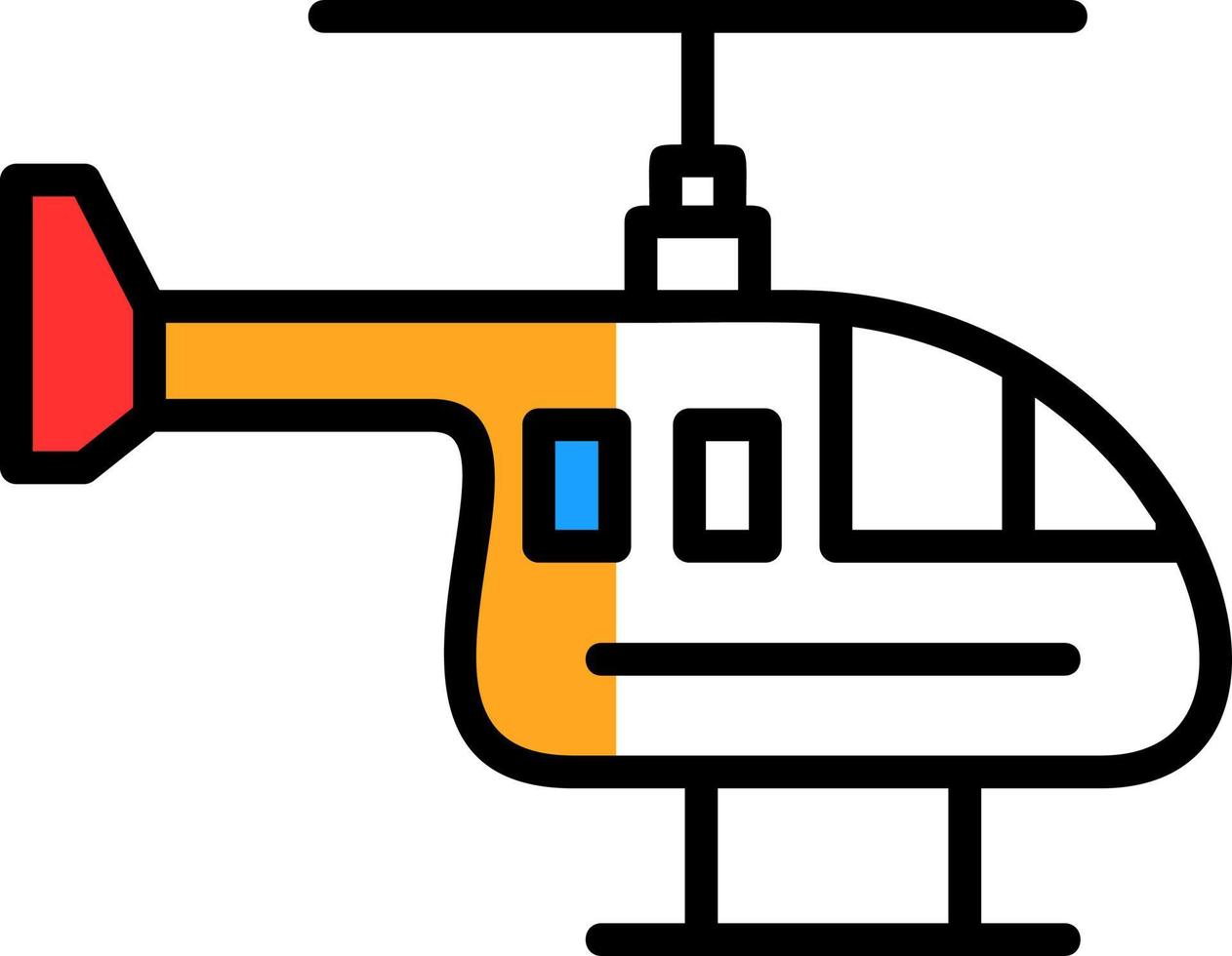 design de ícone de vetor de helicóptero