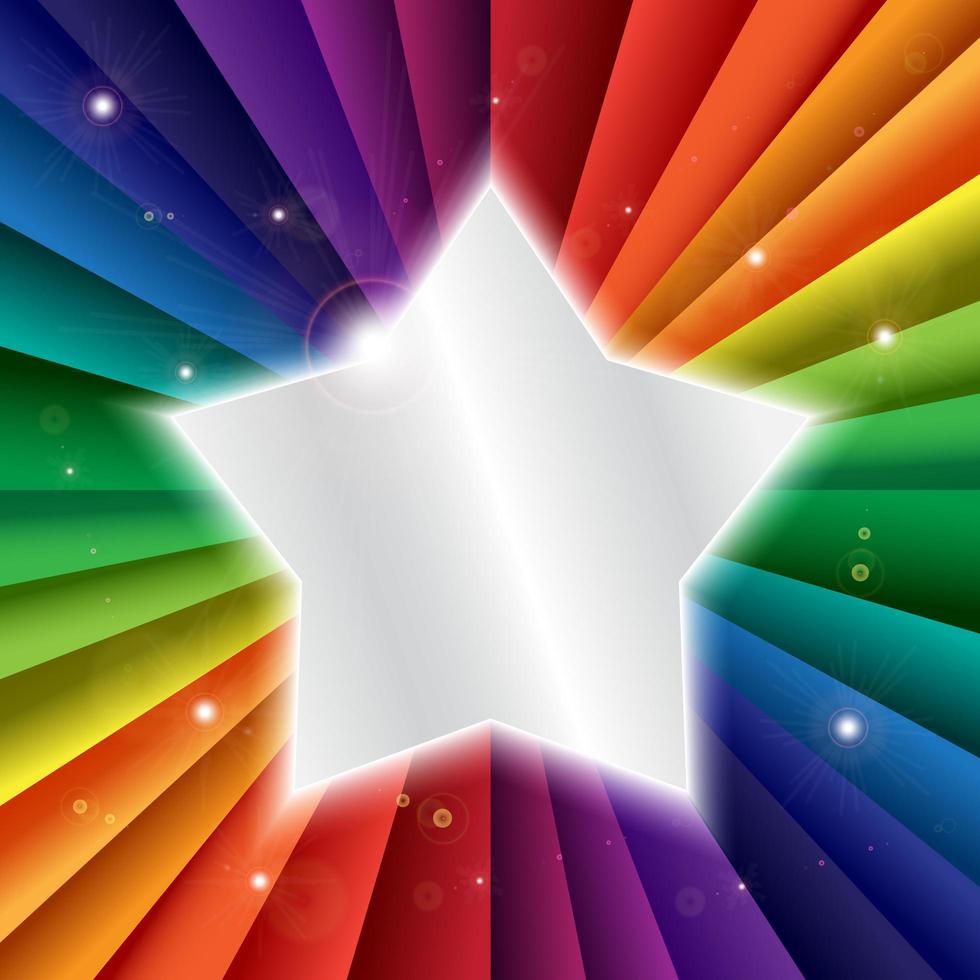 banner de feriado de celebração de arco-íris de vetor brilhante