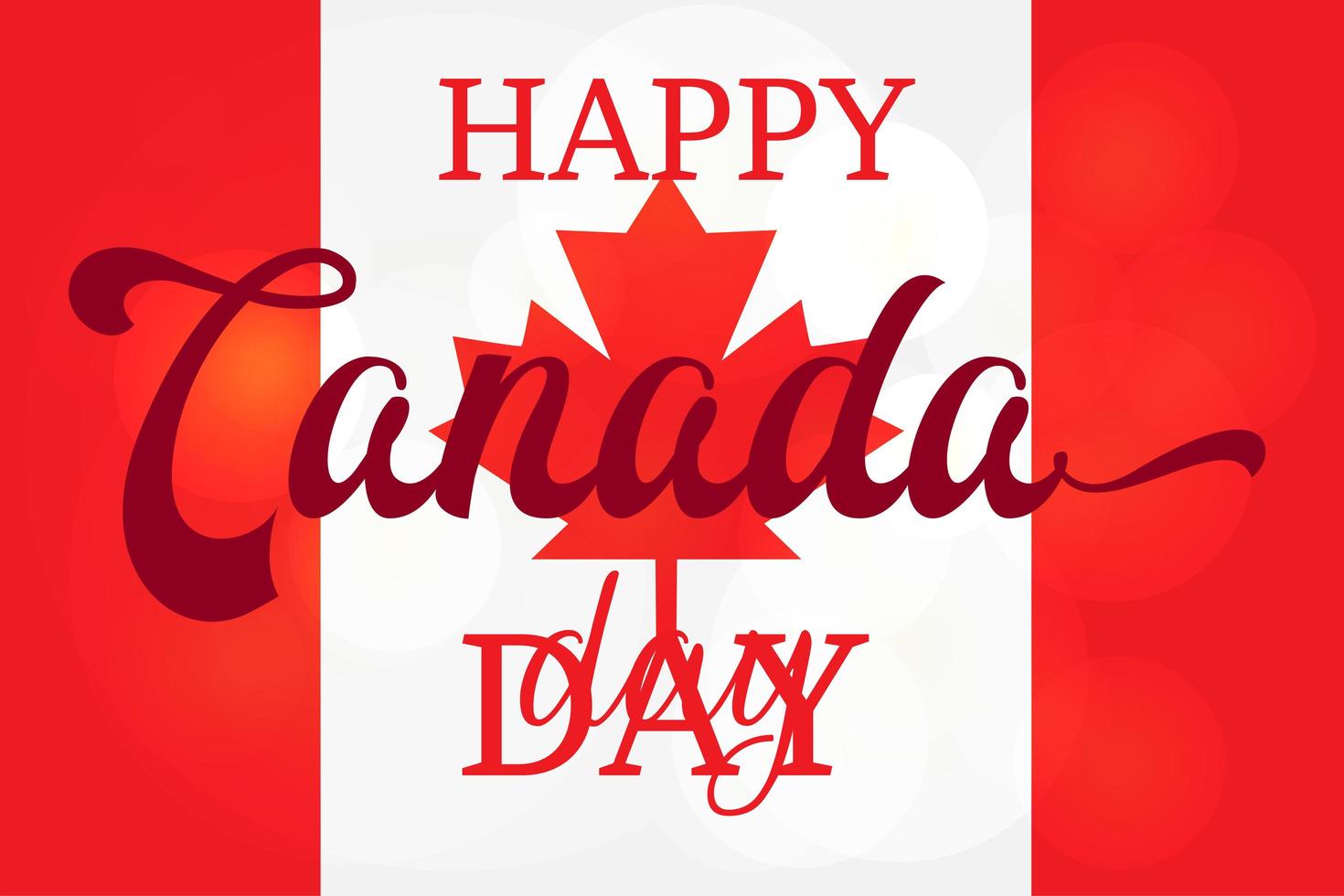 Feliz dia do Canadá vetor