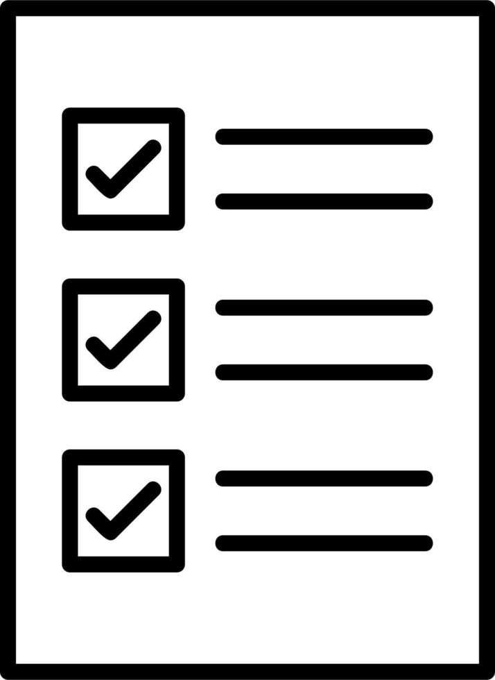 ícone de vetor de lista de verificação