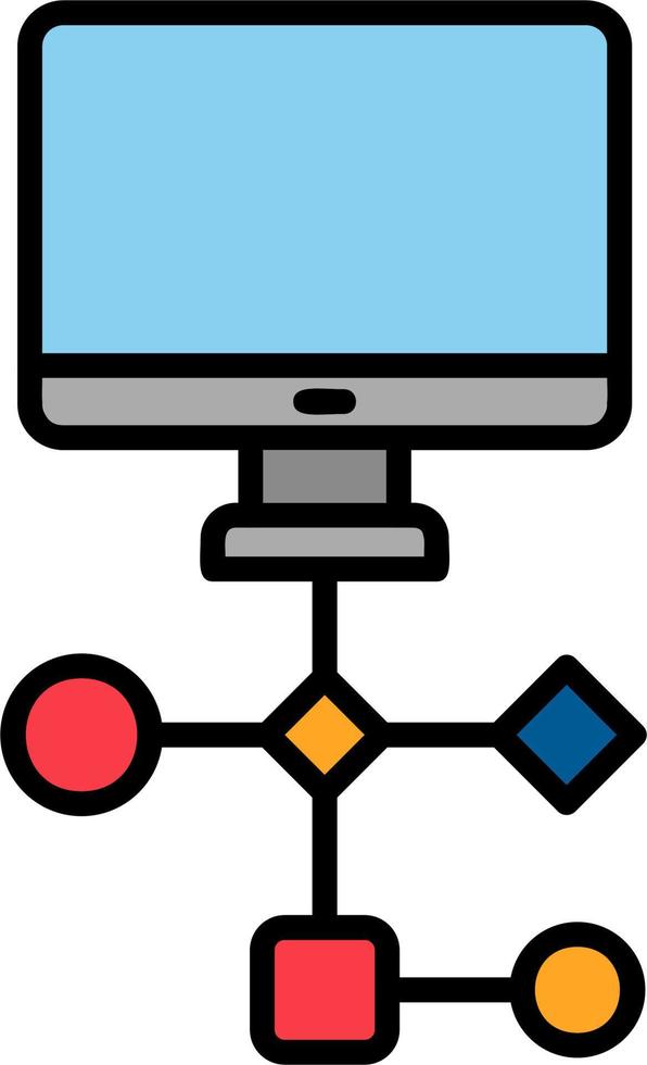 ícone de vetor de fluxo de trabalho