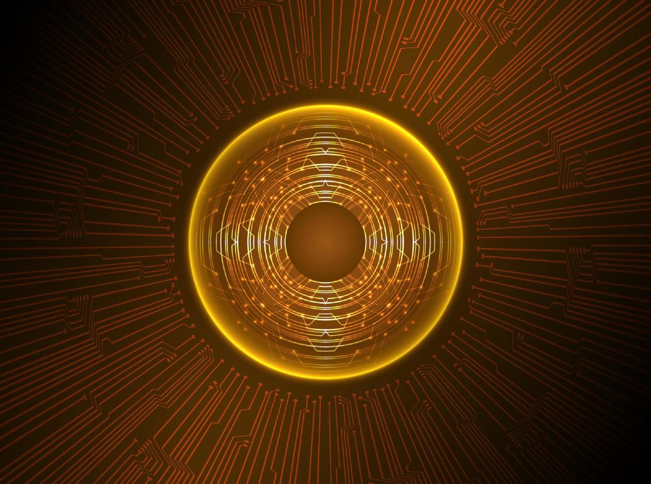 moderno holográfico olho bola em tecnologia fundo vetor