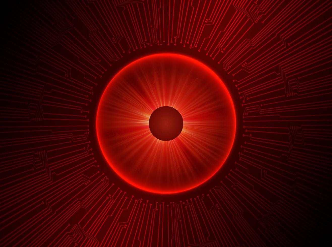 moderno holográfico olho bola em tecnologia fundo vetor