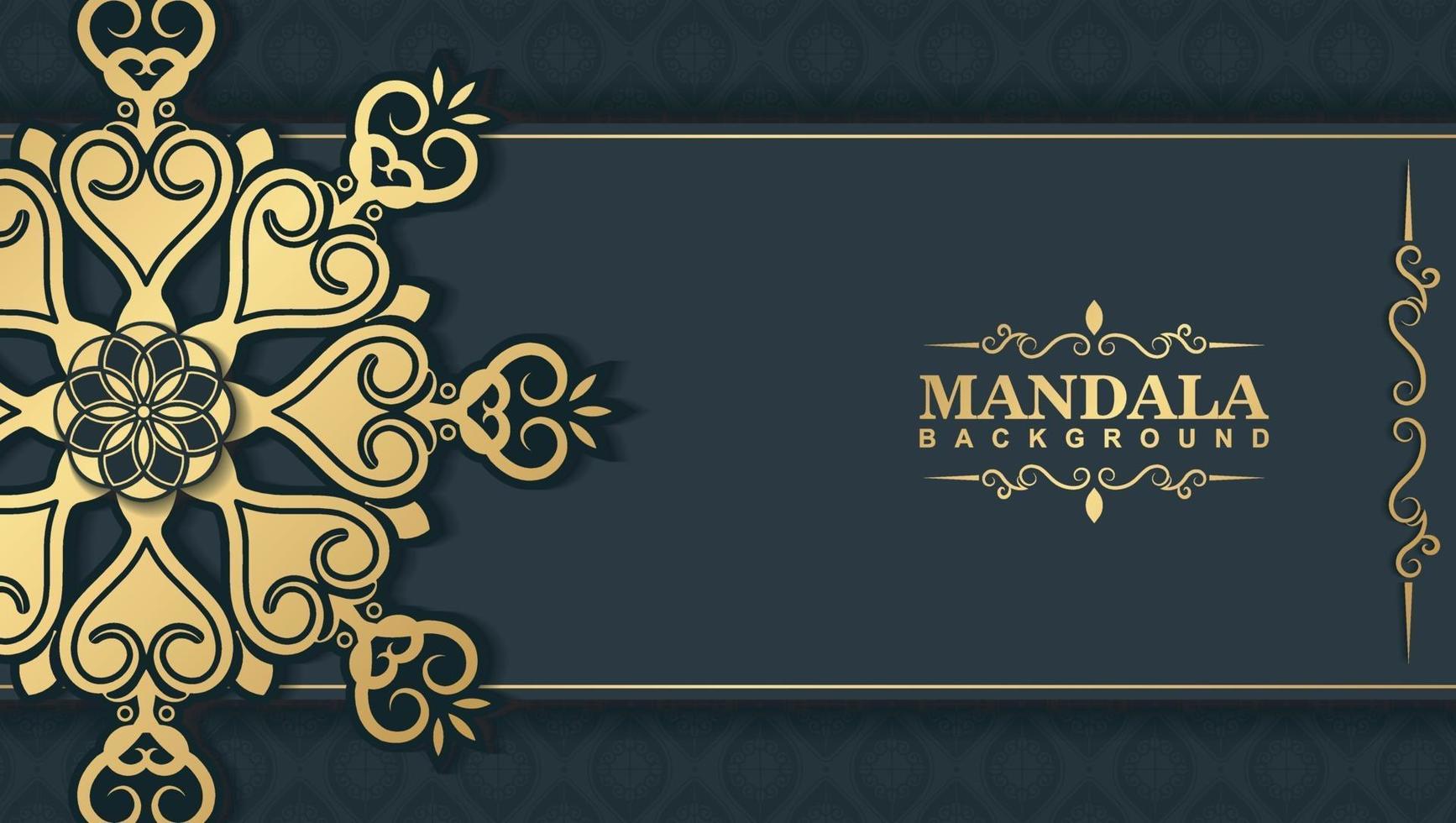 Fundo de mandala ornamental de luxo com padrão oriental islâmico árabe estilo premium vetor