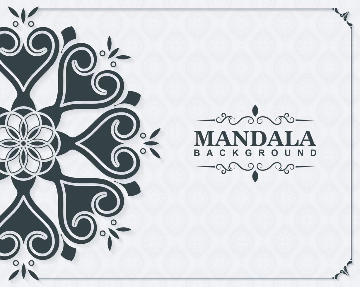 modelo de design de fundo decorativo de mandala decorativa vetor