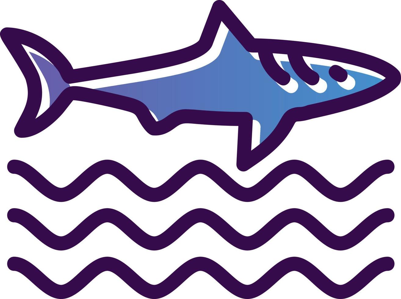 design de ícone de vetor de tubarão