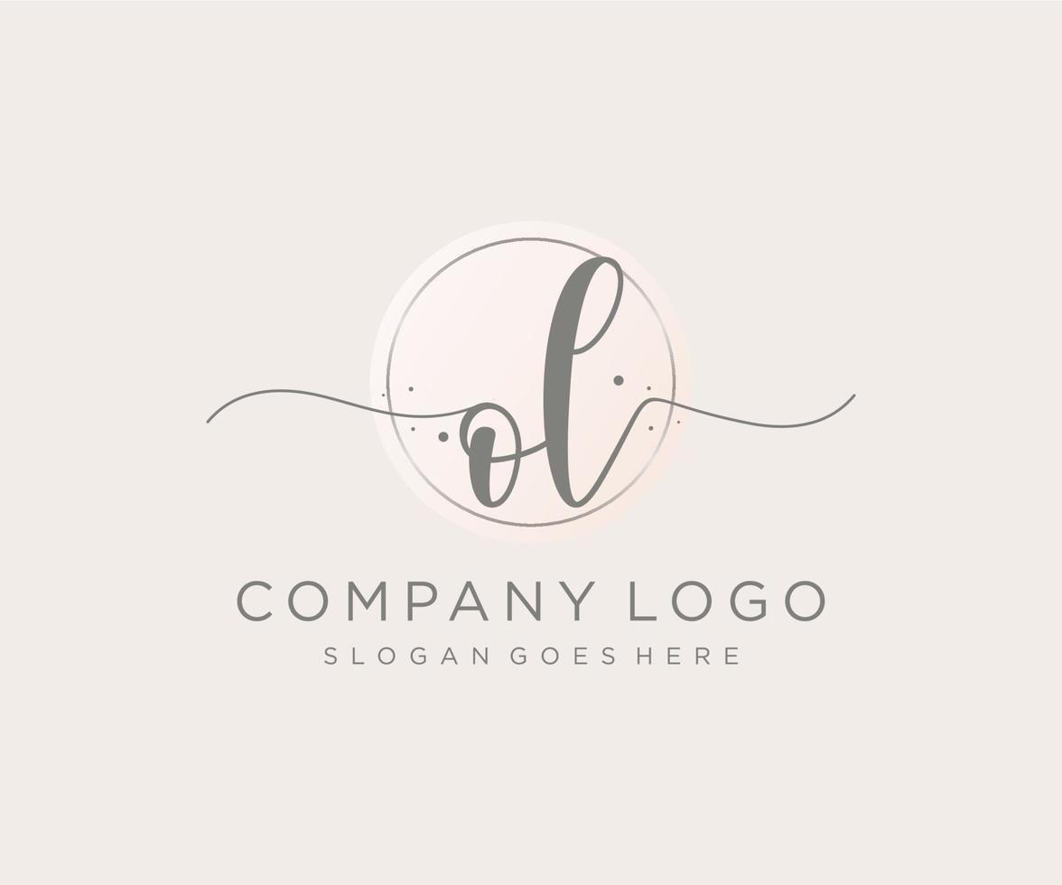 inicial do logotipo feminino. utilizável para logotipos de natureza, salão, spa, cosméticos e beleza. elemento de modelo de design de logotipo de vetor plana.