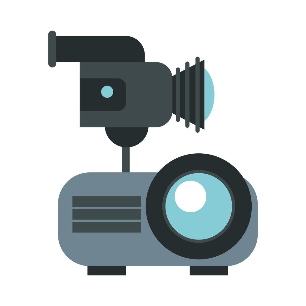 projetor de vídeo com câmera à mão vetor