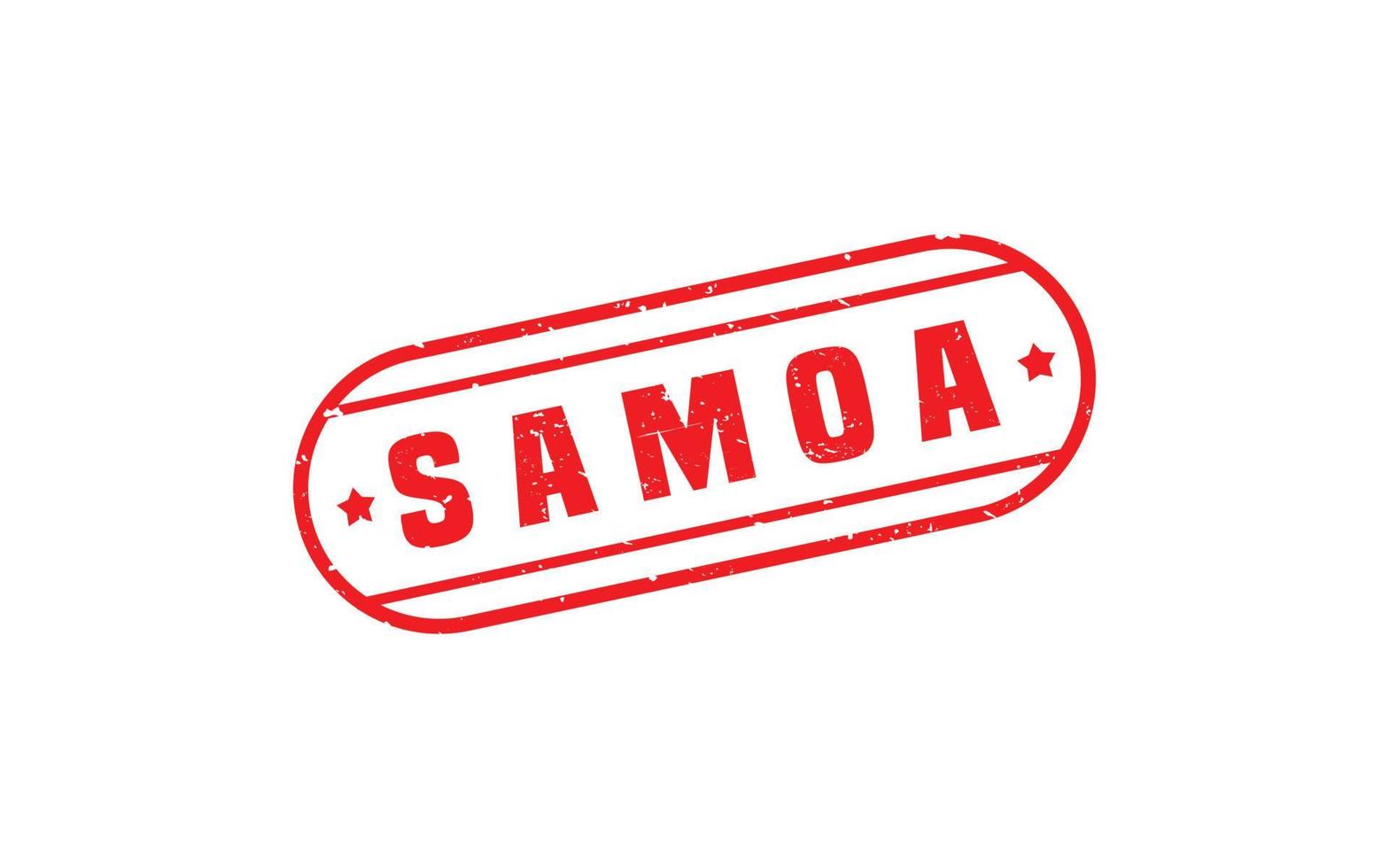 samoa carimbo borracha com grunge estilo em branco fundo vetor