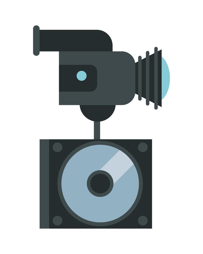 dispositivo de câmera de vídeo com disco compacto vetor