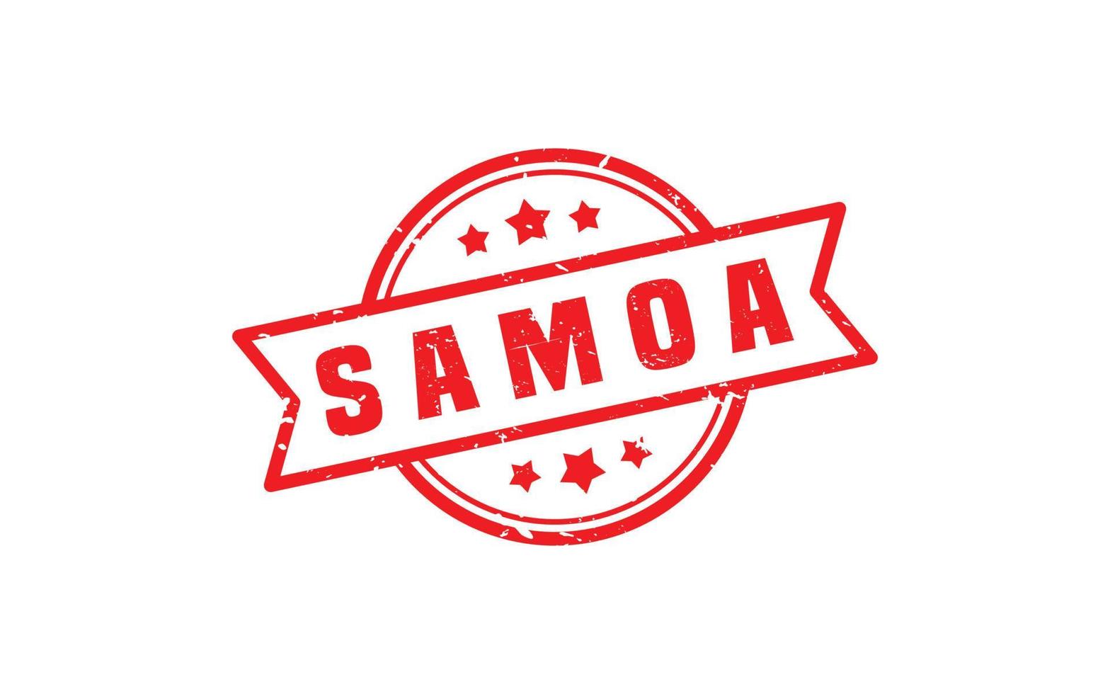 samoa carimbo borracha com grunge estilo em branco fundo vetor