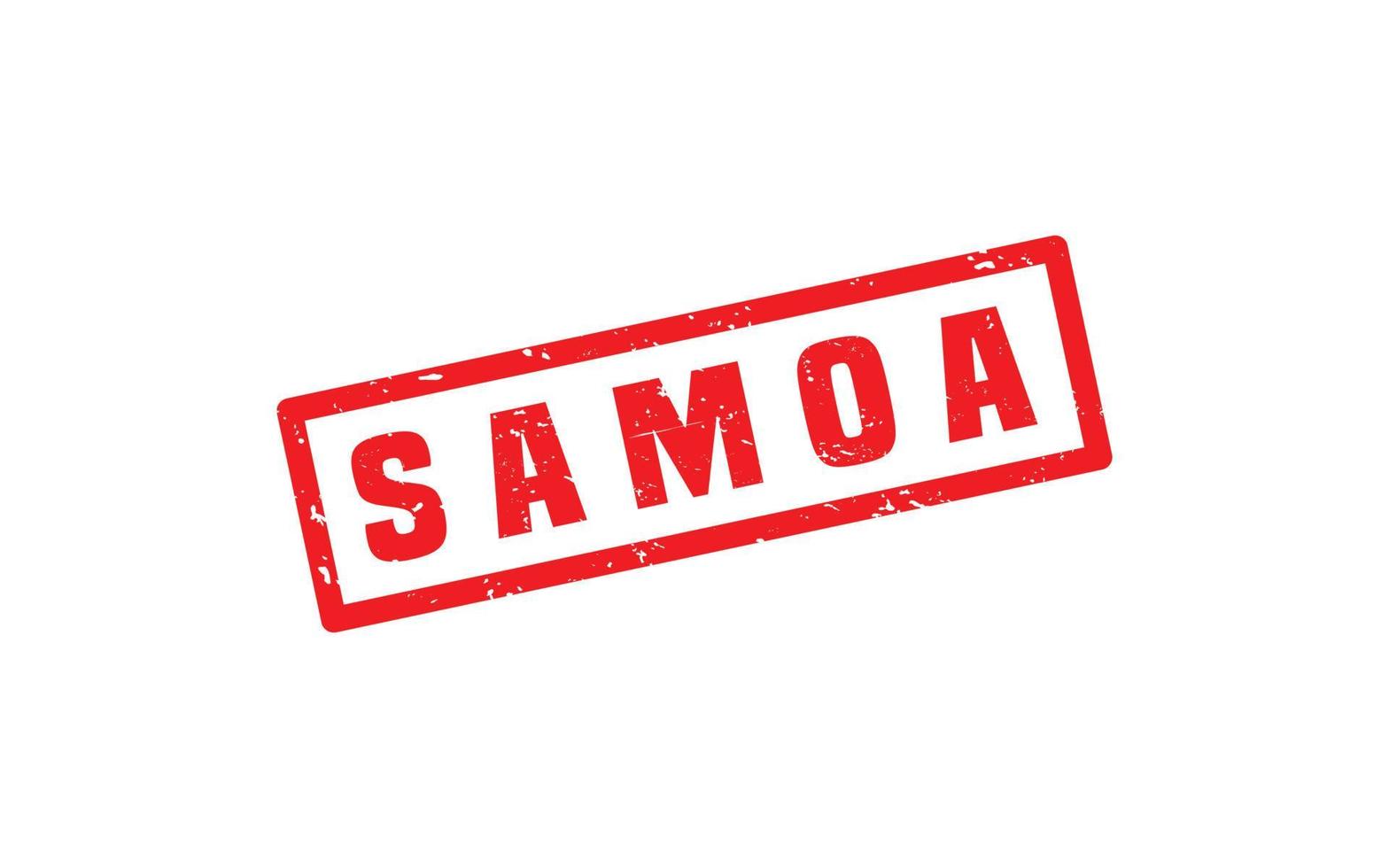 samoa carimbo borracha com grunge estilo em branco fundo vetor