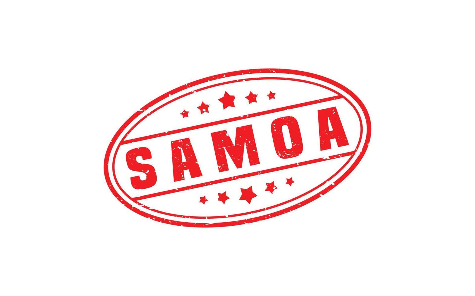 samoa carimbo borracha com grunge estilo em branco fundo vetor