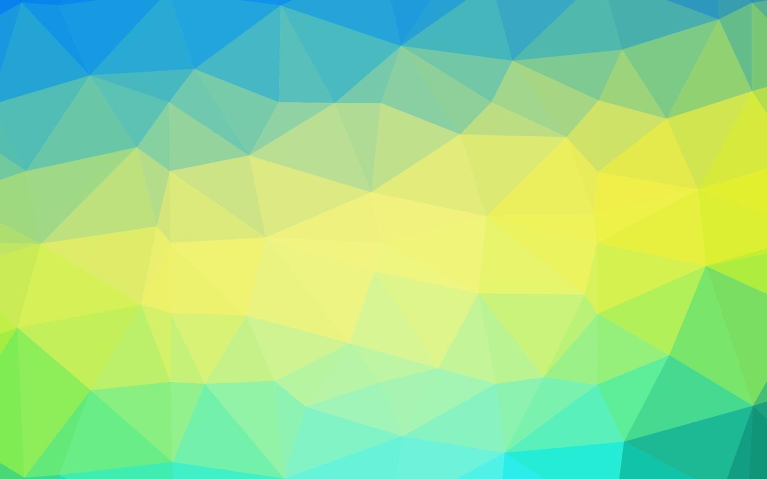 modelo de mosaico de triângulo de vetor azul claro e amarelo.