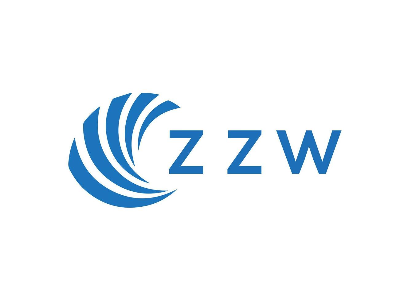 zzw carta logotipo Projeto em branco fundo. zzw criativo círculo carta logotipo conceito. zzw carta Projeto. vetor