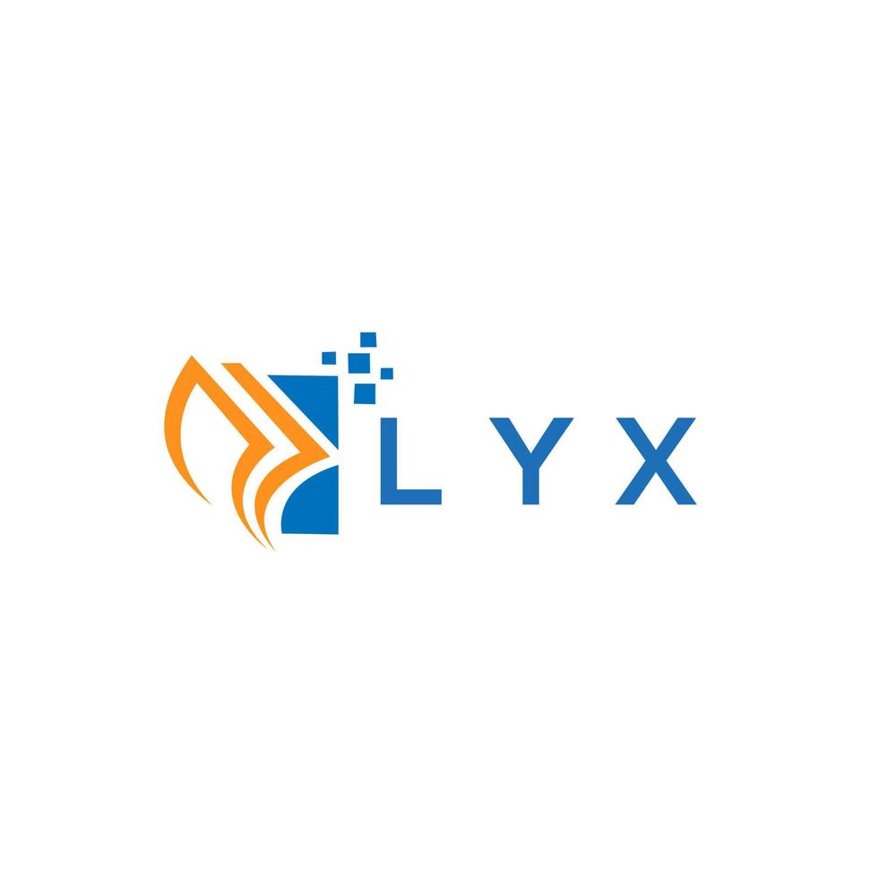 lix crédito reparar contabilidade logotipo Projeto em branco fundo. lix criativo iniciais crescimento gráfico carta logotipo conceito. lix o negócio finança logotipo Projeto. vetor