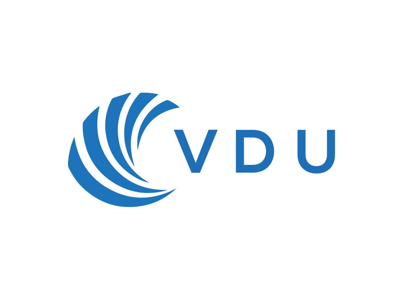 vdu carta logotipo Projeto em branco fundo. vdu criativo círculo carta logotipo conceito. vdu carta Projeto. vetor