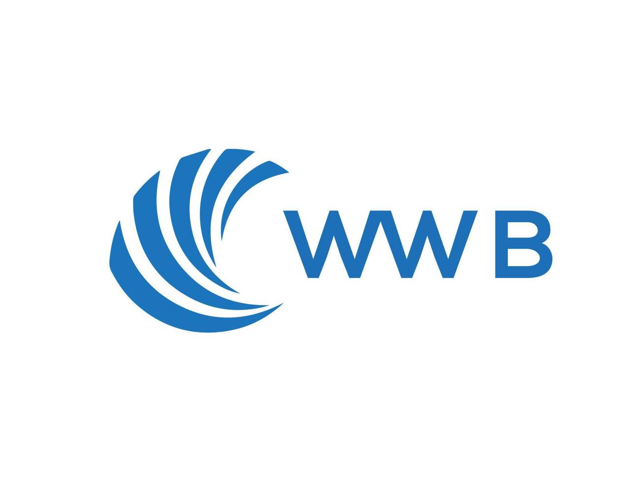 wwb carta logotipo Projeto em branco fundo. wwb criativo círculo carta logotipo conceito. wwb carta Projeto. vetor
