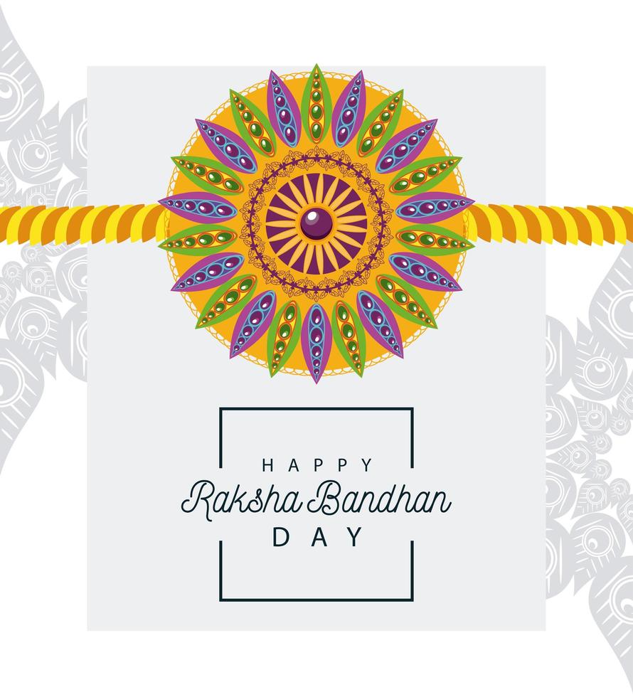 decoração floral raksha bandhan da índia vetor