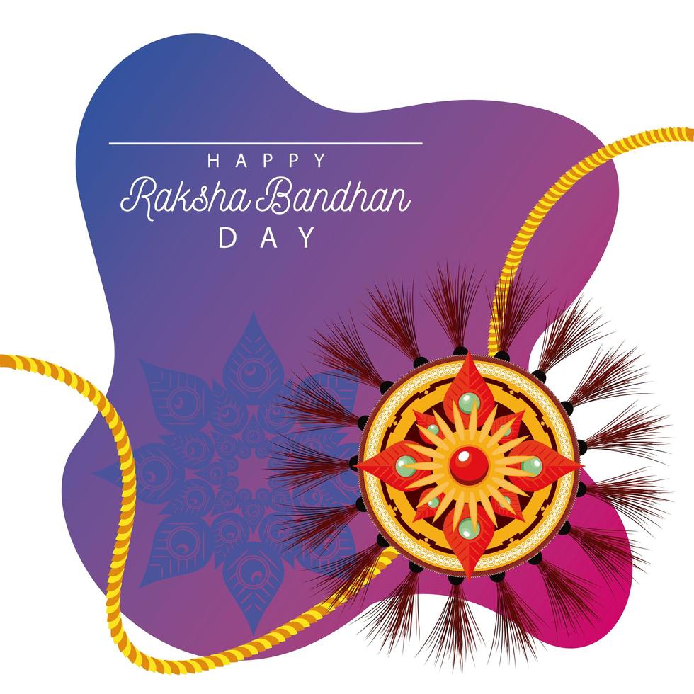 decoração floral raksha bandhan da índia vetor